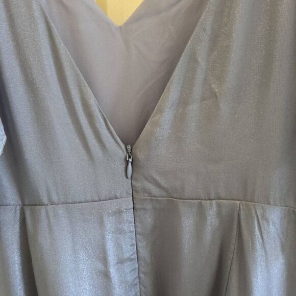 Shein Shimmer Grey Jumpsuit with Spaghetti Straps, NWOT, Sample, sz. 4 - Picture 7 of 10